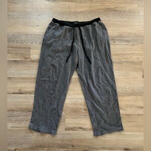 Polo Ralph Lauren Sweatpants Mens Size XL Gray Thermal Waffle Knit Lounge Wide